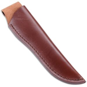 Leather Knife Sheath - (Brown) - (for 6.00 inch Blades) - (Smooth Finish) - (USA Design) - (by KnifeKits)