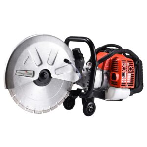 jackchen concrete saw, 2 stroke cutting saw, 14 in gas powered cut off saw, gasoline circular saw with epa certificate