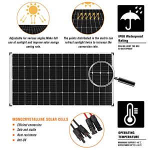 MOBI OUTDOOR 320W Solar Panel Kit,18V 2pcs 160W Monocrystalline Solar Panel with 20A MPPT Solar Charge Controller for RV, Camper, Vehicle, Caravan and Other Off Grid Applications