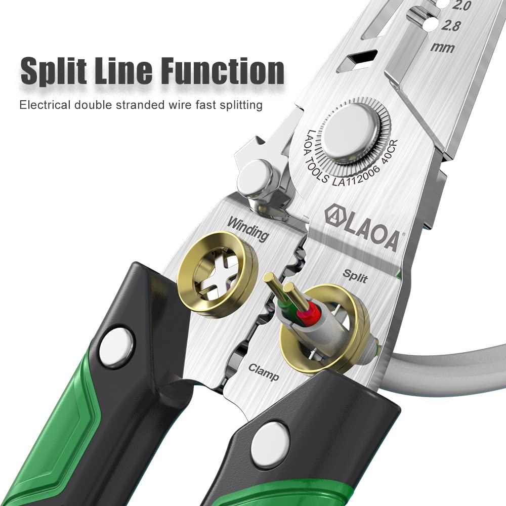 LAOA Wire Stripper Wire Stripper Tool,7-in-1 Multi Function Wire Plier Tool,Wire crimping tool,Stainless Steel Wire Crimper,Cable Stripper Multi-Function Electrician Pliers