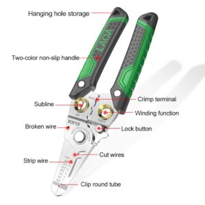 LAOA Wire Stripper Wire Stripper Tool,7-in-1 Multi Function Wire Plier Tool,Wire crimping tool,Stainless Steel Wire Crimper,Cable Stripper Multi-Function Electrician Pliers