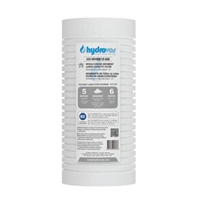 hydrovos 4.5 x 10 inch large capacity whole house water filter, nsf 42 certified 5 micron sediment filtration, compatible with whirlpool whkf-gd25bb aqua-pure ap810, ap801 ge gxwh30c gxwh35f gwwh40