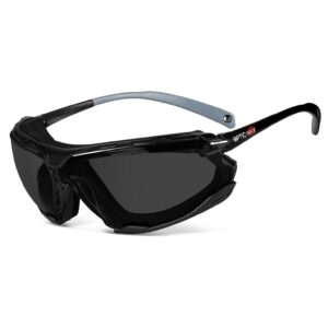 glove station optic max - anti-fog protective eyewear for men - safety glasses with 3 lens options - clear, amber or gray