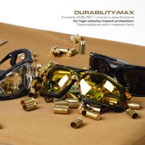 Glove Station Optic Max - Anti-fog Protective Eyewear for Men - Safety Glasses with 3 Lens Options - Clear, Amber or Gray