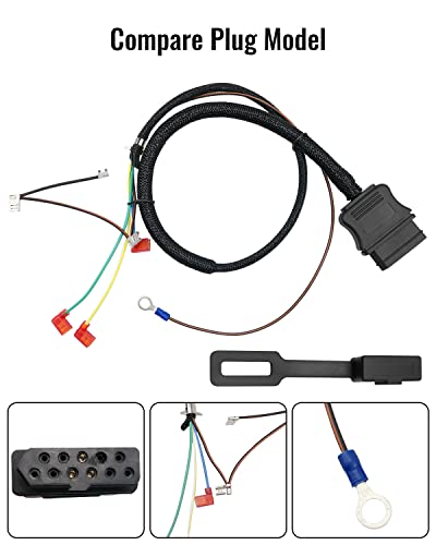 NTSUMI 3 Pin Snow Plow Side Control Wire Harness Replace 26359 Fit for Western Fisher Snow Plow