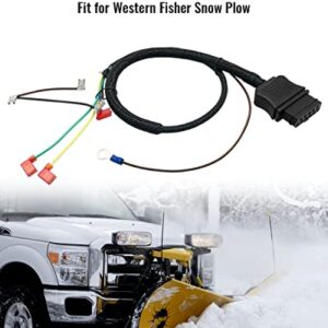 NTSUMI 3 Pin Snow Plow Side Control Wire Harness Replace 26359 Fit for Western Fisher Snow Plow