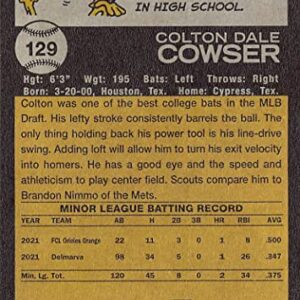 2022 Topps Heritage Minors #129 Colton Cowser