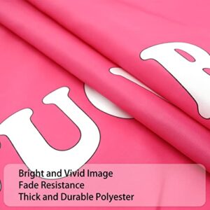 Seekamit Fuck It We Ball Flag Pink Funny College Dorm Flags for Girls Cool Girl Flags for Bedroom Room Wall Meme Flags Banner 3x5Ft Indoor Outdoor Garden Decor