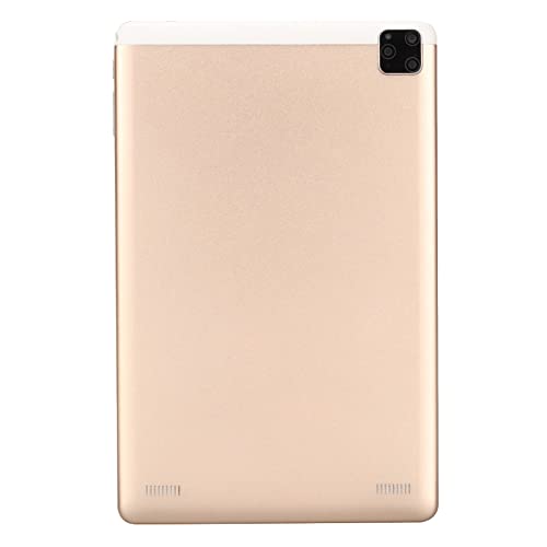 10in Tablet, Golden Tablet PC 4GB RAM 256GB ROM 1920x1080 5MP 8MP Camera 6000mAh Battery, Support WiFi, BT, GPS, Face Unlock and Storage Expansion