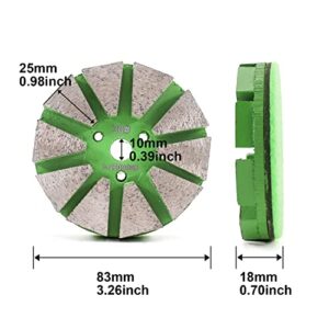 3PCS 3" Diamond Floor Polishing Pad Metal Bond Grinding Discs for Tile Stone Marble Concrete Granite Ceramics Glass by YDROWN (30 Grit)