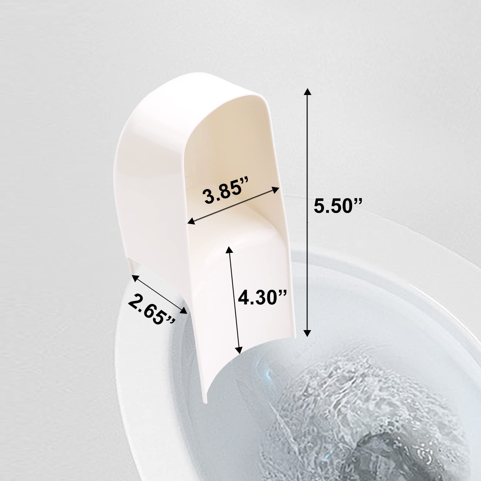 Rugam Splash Guard Toilet Seat Design for Directs Urine Home Care Disability Elevated Fits Most Toilet Seats - measures 14.0 x 6.0 x 4.0 inches White