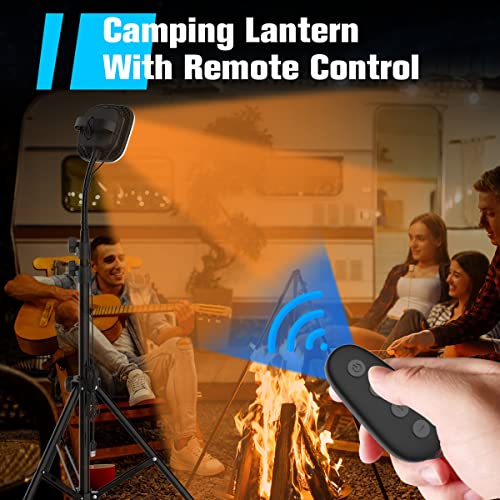 LED Camping Lantern Rechargeable, 2500 Lumen Work Light with Stand,Remote Control&4 Light Modes, Optimal Companion for Portable Power Station Solar Panel Charger Power Bank