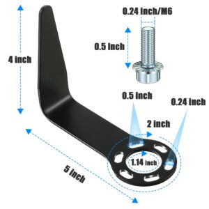 Gulfmew 889661M Steel L Shaped Rafter Hook Replacement with Bolt, Pneumatic Tool Rafter Hook Compatible with Hitachi Nail Gun NR83A5, NR83A5(S), NR83AA5, NV83A5, NR90AC5, NT65A5, NV75A5 (1 Set)