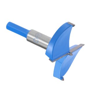 kozelo forstner drill bit - [65mm] tungsten carbide auger opener for wood furniture hinge woodworking use, hex shank, dark blue