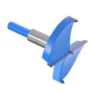 kozelo forstner drill bit - [80mm] tungsten carbide auger opener for wood furniture hinge woodworking use, hex shank, dark blue