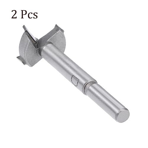 Kozelo 2pcs Forstner Drill Bits - [24mm] Tungsten Carbide Auger Opener for Wood Furniture Hinge Woodworking Use, Round Shank, Gray