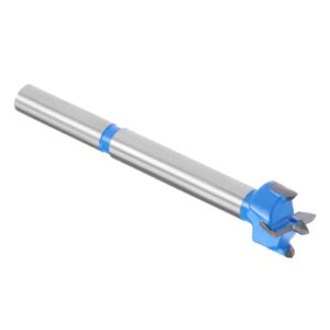 kozelo forstner drill bit - [15mm] tungsten carbide auger opener for wood furniture hinge woodworking use, round shank, dark blue