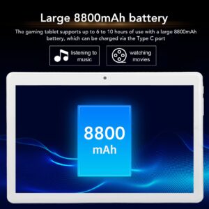 Luqeeg HD Tablet 10.1 Inch, 10 Core CPU Processor, 2.4G/5G Dual Band WiFi, 1960x1080 IPS HD Screen, 6GB+128GB, Dual SIM, 8800mAh Battery