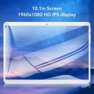 Luqeeg HD Tablet 10.1 Inch, 10 Core CPU Processor, 2.4G/5G Dual Band WiFi, 1960x1080 IPS HD Screen, 6GB+128GB, Dual SIM, 8800mAh Battery