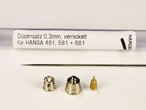 harder & steen. 218863 nozzle set 0.3mm, nickel-plated for hansa 481, 581, 681