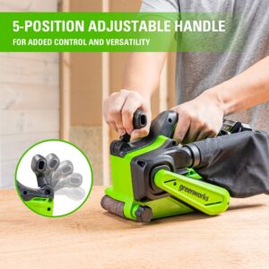 Greenworks 24V Brushless Cordless 3in. x 18in. Belt Sander Kit with Dust Bag and 60 Grit Sandpaper, Tool Only