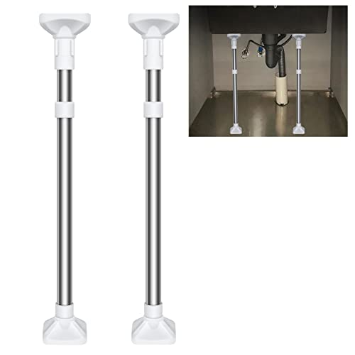 Pyinlon Sink Support, Undermount Sink Brackets, Stainless Steel Under Mount Sink Supports for Fallen Sink, Adjustable Support Sink Legs for Kitchen, Bathroom (2pcs, 19.6"-31.5")