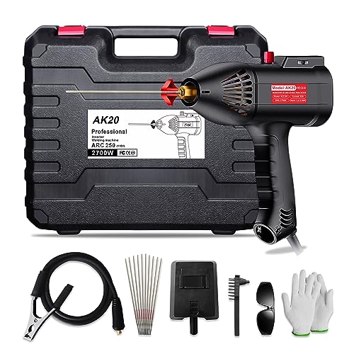 Welding Machine,AK20 Handheld stick Welder Kit Out of the box IGBT Digital Inverter Technology (3.3Ib) 110V Voltage Hot Start portable Welder Machine