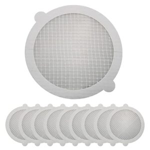 disposable hair catcher meetoot 20pcs round disposable household sink filter floor drain strainer shower cover shower drains mesh stickers for bathroom and kitchen, 110mm disposable shower drain
