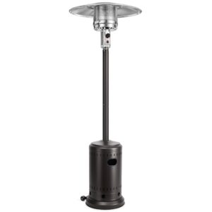 patio heater, 50,000 btu outdoor patio heater with stainless steel burner, wheels, patio heater for home use commercial and residential