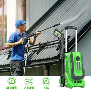 BOSEN Electric Power Washer - 3500 PSI Pressure Waher + 2.6 GPM Power Washers Electric Powered with Adjustable Spray Nozzle Foam Cannon, Car Washer Cleaner for Cars, Homes, Driveways, Patios