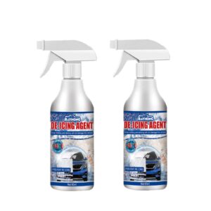 bierelaozi 2pcs defrosting deicer spray, winter windshield deicer snow melting deicing agent, windshield removal defrosting snow melting agent, antifreeze snow melting agent spray