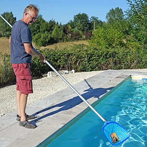 LEVOTIYER Pool Skimmer - Pool Nets for Cleaning, Swimming Pool Leaf Skimmer Net is Used to Remove Leaves and Debris from The Surface of Swimming Pools (Blue)