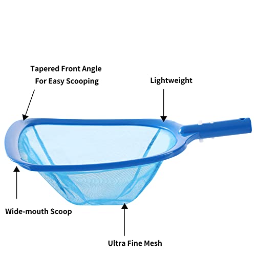 LEVOTIYER Pool Skimmer - Pool Nets for Cleaning, Swimming Pool Leaf Skimmer Net is Used to Remove Leaves and Debris from The Surface of Swimming Pools (Blue)