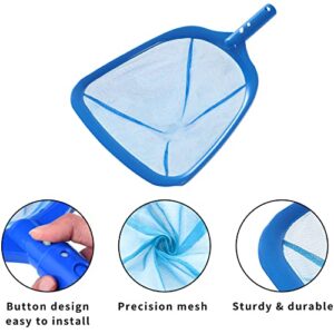 LEVOTIYER Pool Skimmer - Pool Nets for Cleaning, Swimming Pool Leaf Skimmer Net is Used to Remove Leaves and Debris from The Surface of Swimming Pools (Blue)