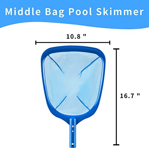 LEVOTIYER Pool Skimmer - Pool Nets for Cleaning, Swimming Pool Leaf Skimmer Net is Used to Remove Leaves and Debris from The Surface of Swimming Pools (Blue)