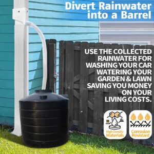 Anivia Rainwater Collection System, Rain Barrel Diverter Kit for Diverting Water, Fits 2'' x 3'' Standard Gutter Downspout (Brown)