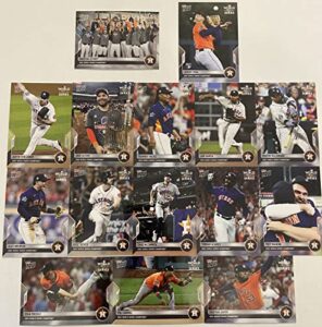 2022 topps now houston astros ‘22 world series champions- 15 total cards team set - the 15 player selection produced from topps includes justin verlander, framber valdez, ryan pressly , luis garcia, cristian javier, martin maldonado, yuli gurriel, jose al