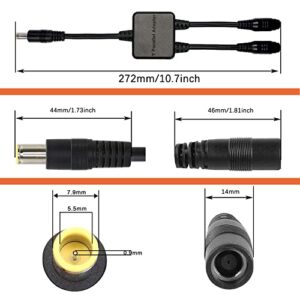 KarlKers 8mm Parallel Adapter Cable, 8mm Solar Combiner Cable, 8mm Y Branch Parallel Adapter Cable for Solar Panel Reverse Current Protection Charge Solar Generator Compatible with Jackery