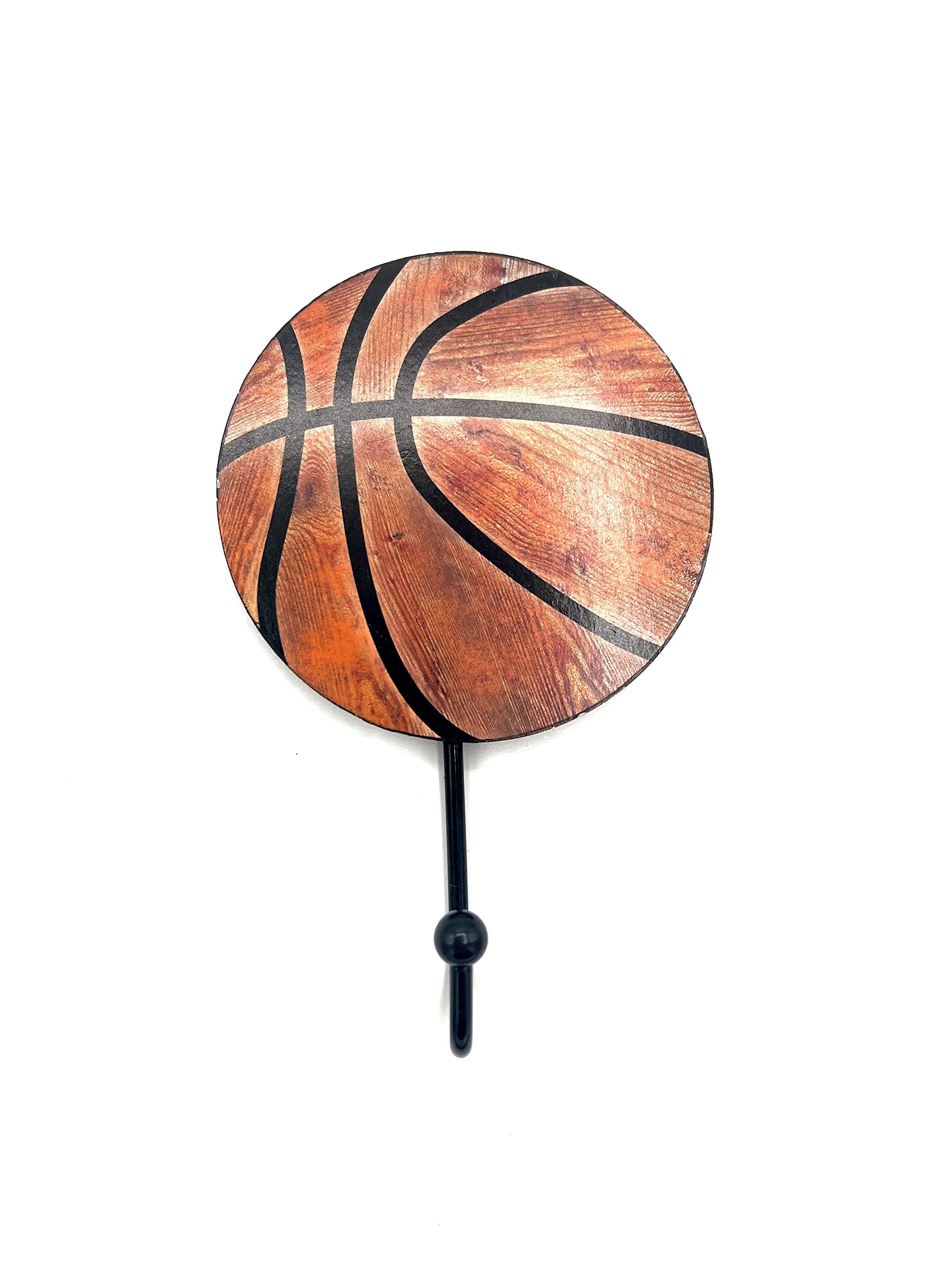 Basketball Decor Coat Hook - Sports Decor For Boys Bedroom - Kids Playroom Decor Storage - Basketball Wall Decor Bathroom Towel Hanger