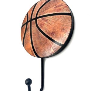 Basketball Decor Coat Hook - Sports Decor For Boys Bedroom - Kids Playroom Decor Storage - Basketball Wall Decor Bathroom Towel Hanger