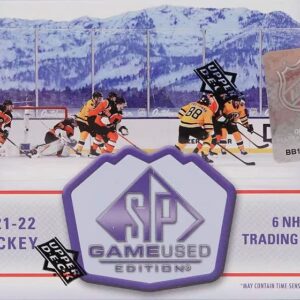 2021/22 Upper Deck SP Game Used NHL Hockey box (6 cards/bx)