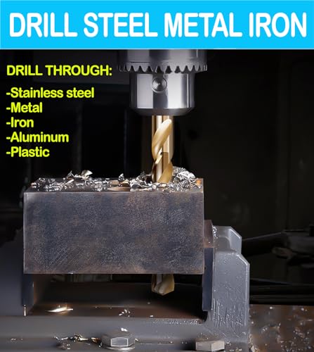 HSS Cobalt Drill Bit 7/64 in. HSS Co M35 Jobber Length Twist Drill Steel Metal-10Pcs