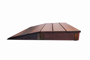 outdoor intermediate wheelchair ramp and an outdoor intermediate step (made in the usa) (ironwood)