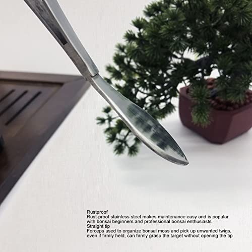 Potted Plant Tweezers, Picking Up Sprigs Bonsai Serrated Tweezers Straight Tip for Courtyard