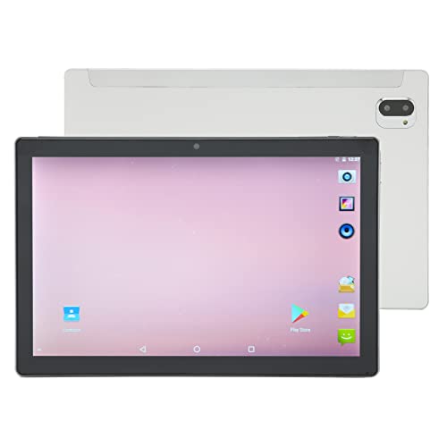 Tablet, 10 Inch HD Touch Sreen Tablet PC, 5G WiFi Calling Tablet Office Tablet, Front 5MP Rear 8MP, for Work Study Portable Entertainment (US White)