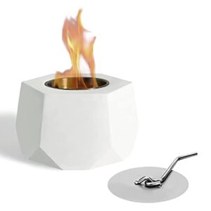 Tabletop Fire Pit, Indoor Fire Pit, Portable Fire Pit, Personal Ethanol Fireplace, Outdoor Table Top Fire Pit, Rubbing Alcohol Mini Fire Pit, Long Burning Smokeless Fire Bowl with Extinguisher