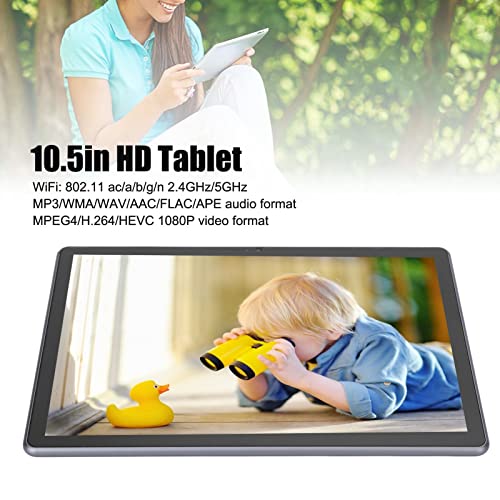 Vikye 10.5in Tablet, 4G 1920x1280 Resolution HD Tablet 5G 2.4G Dual Band 8GB 128GB Octa Core Tablet Calling Tablet for Android11