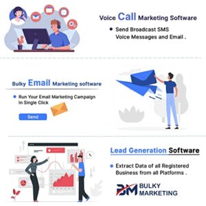 Voice call Marketing Software, Lead Generation Software Bulky Email Marketing software | Email Delivery | (Email Software, Data Software 1 year)