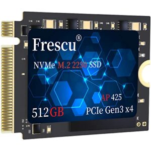 frescu m.2 2230 ssd, 512gb nvme pcie gen3 x4 ap425 internal solid state drive compatible with steam deck/microsoft surface pro 9/8/7+/x/go 3/laptop 5/4/3