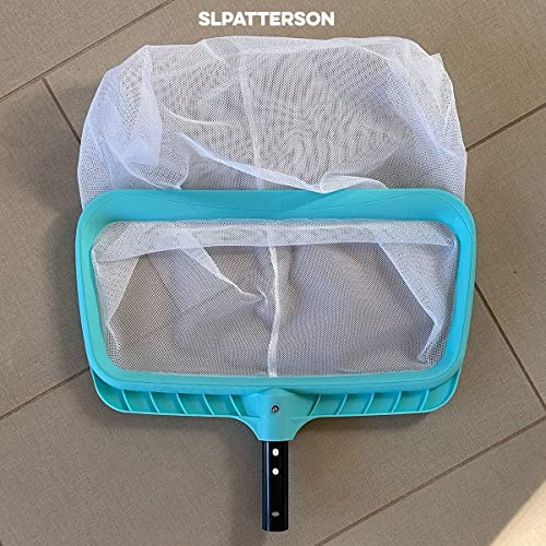 Professional Pool Leaf Skimmer, Pool Leaf Cleaner Net & Heavy Duty Reinforced Swimming Pool Rake Net,Fine Mesh Net, for Outdoor & Indoor Swimming Pools,Hot Tub, Fish Ponds and Spas(Blue)